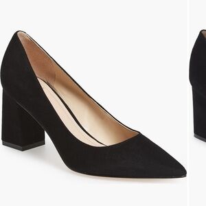 Marc Fisher LTD Zala Block Heel Pump, Black Suede